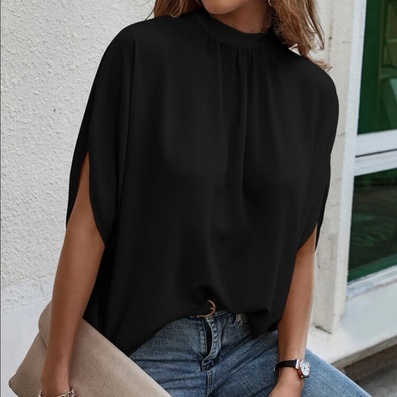 Boho tie back batwing sleeve top - Picture 3 of 16